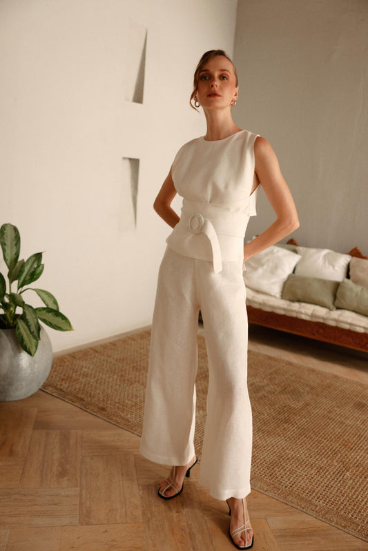 SET KAMARI PANT - BLANCO