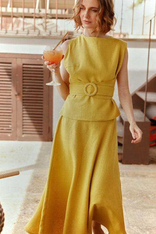 SET KAMARI FALDA PISTACHO