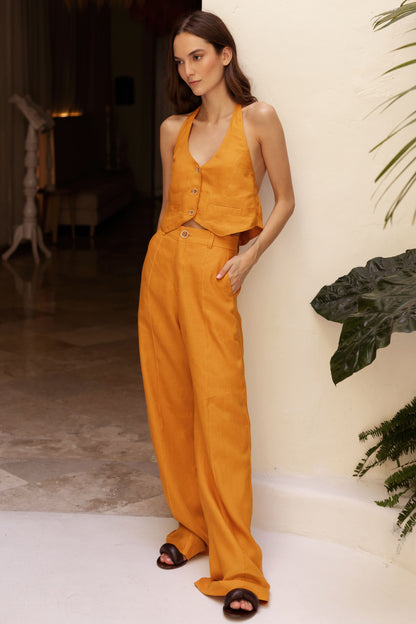 BEST SELLER VEST BURNT ORANGE