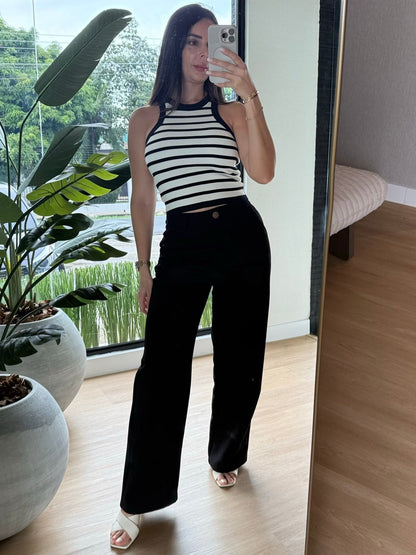 TOP MATILDE RAYAS NEGRAS