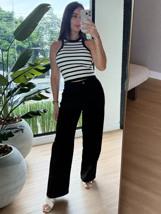 TOP MATILDE RAYAS NEGRAS